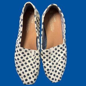 TOMS Classic Alpargata Polka Dot Slip-On Shoes Women’s Size 9